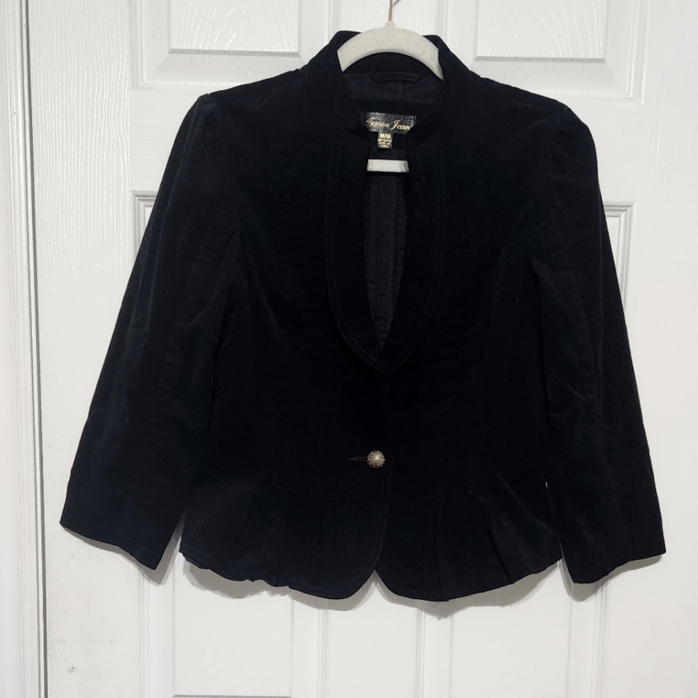 Pleated Cotton Blazer